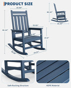 GarveeLife Poly Lumber Rocking Chair Outdoor Set of 6 - Image 2