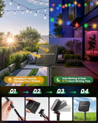 Brightown Solar String Lights Outdoor Waterproof, Solar Powered Globe Patio - Image 7