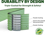 9-in-1 Galvanized Steel Raised Garden Bed // 8×2×1.5 ft Modular Planter - Image 5