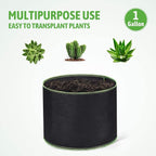 Delxo 20-Pack 1 Gallon Grow Bags, Garden Planting Bag - Image 5