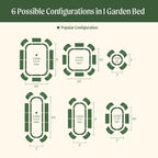 32" Extra Tall Raised Garden Bed Kits, 3.5 x 5 x 2.7ft Raised Planter Box - Image 3