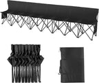 VEVOR Portable Folding Bench, 8 Seats Foldable Sideline Bench, Outdoor Camping by VEVOR