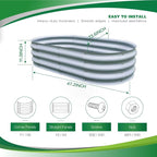 Gardmax 2 Pack Galvanized Raised Garden Bed, Lightweight Planter Boxes Outdoor - Image 4