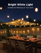 Govee S14 Bulb Outdoor String Lights 2, 48ft Smart RGBIC Warm White Patio Lights - Image 4
