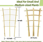 Bamboo Trellis for Climbing Plants 20 Pack, 16 Inch Garden Ladder Trellis for - Image 5