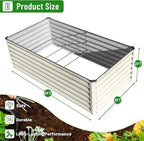 SnugNiture Galvanized Raised Garden Bed 6x3x2FT Outdoor Large Metal Planter Box - Image 2