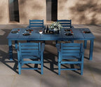 5-Piece Navy Blue Outdoor Dining Set - Image 7