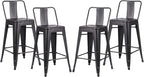 AC Pacific 24” Metal Barstool Set of 4 – Country Rustic Style by ACPacific