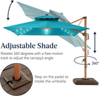 Best Choice Products 10ft Square Cantilever Patio Umbrella w/Base Included - Image 8
