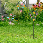 Metal Flowers Decorative Garden Stakes, 22.1 ''H Heart Shape Metal Flowers - Image 7