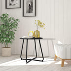 Outdoor Table Small Patio Side Table, Round Metal Side Table, Weatherproof - Image 8