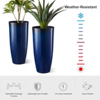 Glitzhome 30" H Tall Planters for Outdoor Plants, Large Flower Pots - Image 2