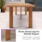 PURPLE LEAF 9 Pieces Outdoor Dining Set Patio Furniture Set Aluminum Rattan - Image 4