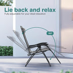 SereneLife Outdoor Zero Gravity Lounge Chair Set - Image 3