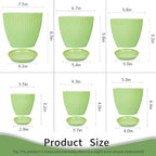 Plant Pots Indoor with Saucers & Drainage - Image 6