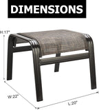 Outdoor Ottomans for Patio Footrest Metal Chairs Patio Footstools Furniture - Image 3