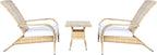 SAFAVIEH Outdoor Collection Edna Natural/White Cushion 3-Piece Lounge Set - Image 3
