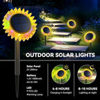 Outdoor Solar Lights, 6 Pack Led Solar Sunflower Lights, Stake/Wall 2-in-1 - Image 4