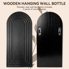 2 Pack Wooden Wall Vase Set, Boho Hanging Planter - Image 5