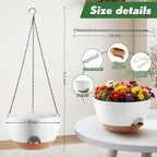 3-Piece Set of 10-Inch Hanging Planters - Image 3