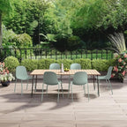 2xhome Set of 2 Modern Stackable Armless Dining Chairs, Plastic Shell Seat - Image 8