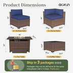Aoxun 8-Piece Outdoor Patio Furniture Set - Image 9