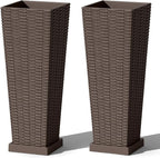 Greesum Set of 2 Tall Plastic Planters by BuynowfromGreesum