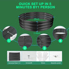 Durable Round Galvanized Steel Raised Garden Bed - Image 5