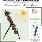 Giantex 2 Pcs Vertical Planter Raised Bed on Wheels, Elevated Garden Beds - Image 9