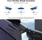 PURPLE LEAF 9.8' X 9.8' Left-right Tilting Patio Umbrella Outdoor Cantilever - Image 3