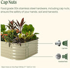 Vego garden 17" Tall 42" Round Raised Garden Bed Metal Raised Bed Planter Box - Image 5