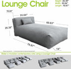 Outdoor Bean Bed Chair Sun Lounger, Outdoor Couch Sofa - Image 2