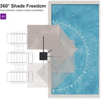 PURPLE LEAF Patio Umbrella 9' X 11.5' Rectangle Cantilever Umbrella Large - Image 5