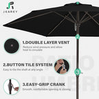 JEAREY 7.5FT Patio Umbrella Market Table Umbrella - Image 5