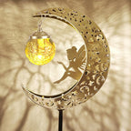 Solar Lights Outdoor Waterproof Fairy Moon Crackle Glass Lights - Image 6