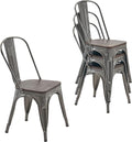 Nazhura Metal Dining Chair Farmhouse Tolix Style by NazhuraGoodCompanionAtHome