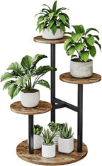 Plant Stand Indoor 4 Tier 5 Potted Multiple Flower Pot Holder by INGIORDAR