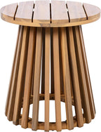 Christopher Knight Home Taki Acacia Wood Patio Coffee Table, Round Table - Image 5