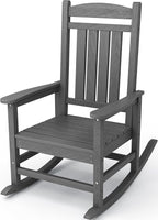 KINGYES Outdoor Rocking Chairs, HDPE All-Weather Patio Rocking Chairs High Back by KINGYES