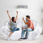 Kigley Inflatable Chair Blow Up Couches Transparent Inflatable Sofa Seat Yard - Image 2