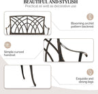VINGLI 38" Outdoor Metal Bench, Cast Aluminium Garden Bench, Weatherproof - Image 5