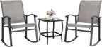 Shintenchi 3 Piece Rocking Bistro Set, Outdoor Furniture by Shintenchi