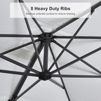 PURPLE LEAF 9' X 12' Right-left Tilt Patio Umbrella - Image 5