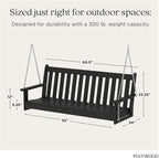 POLYWOOD GNS60BL Vineyard 60" Outdoor Swing - Image 3