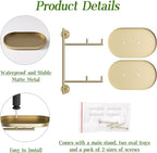 Window Rotating Plant Stand Shelf Indoor Gold Metal Floating Shelves 2-Tier - Image 4