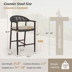 Bar Stools Set of 4, 24.8'' Aluminum Outdoor Bar Stool - Image 2
