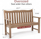 Stoog All-Weather Outdoor Bench, 2-Person Poly Lumber Garden Bench - Image 3