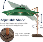 Best Choice Products 10ft Square Cantilever Patio Umbrella w/Base Included - Image 8