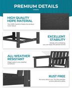 Ciokea Outdoor Patio Dining Chair, HDPE Porch Chairs - Image 4
