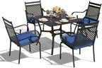 MELLCOM 5 Pcs Patio Dining Set, Outdoor Table and Chairs - Image 9
